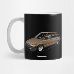 Civic wagon black background Mug